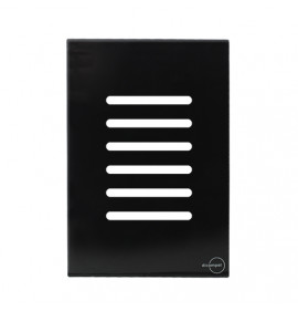 Placa p/ 6 Interruptores 4x2 - Novara Glass Preto Brilhante 